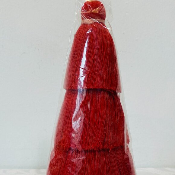 NEW Red 8.5" Tassel Tree OPALHOUSE JUNGALOW Gold Base Target 2021 Discontinued - Picture 1 of 4